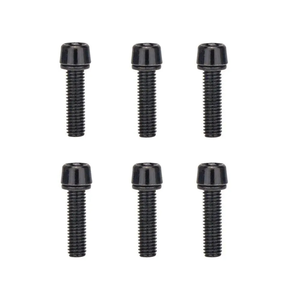 6PCS M5*18mm Bike Stem Bolts Titanium-plated Stainless Steel Bicycle Riser Screws Stable Hard