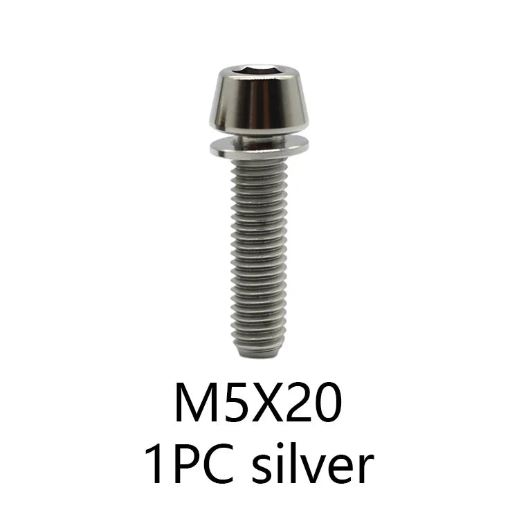 1PC Titanium Alloy TC4 Stem Screw Bicycle M5×16/18/20 mm Road Mountain Bike Refitting Accessories