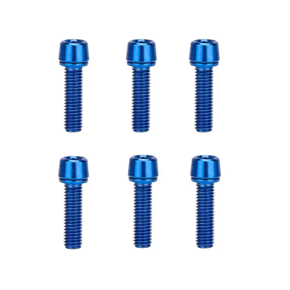 6PCS M5*18mm Bike Stem Bolts Titanium-plated Stainless Steel Bicycle Riser Screws Stable Hard